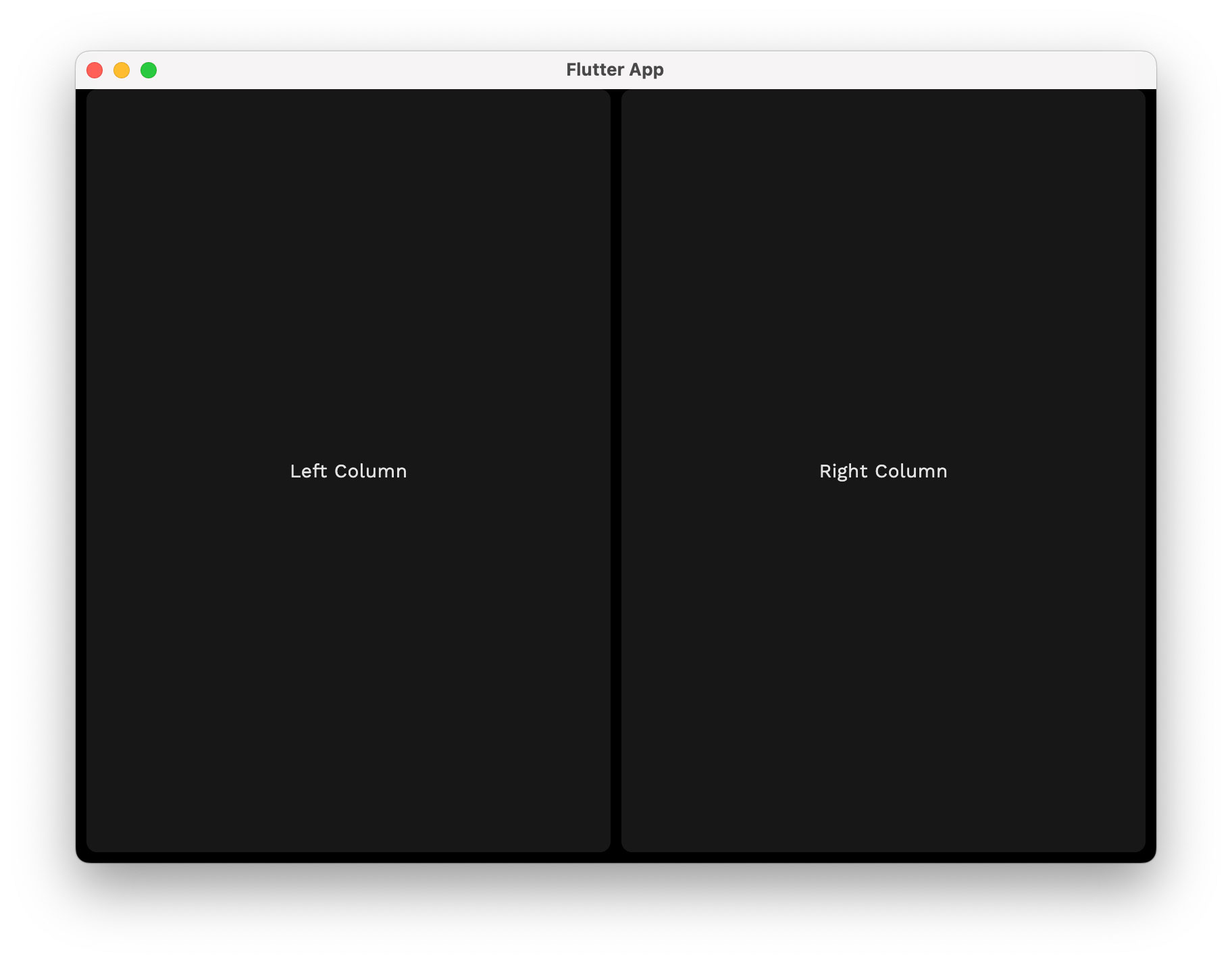 Basic Flutter app in progress
