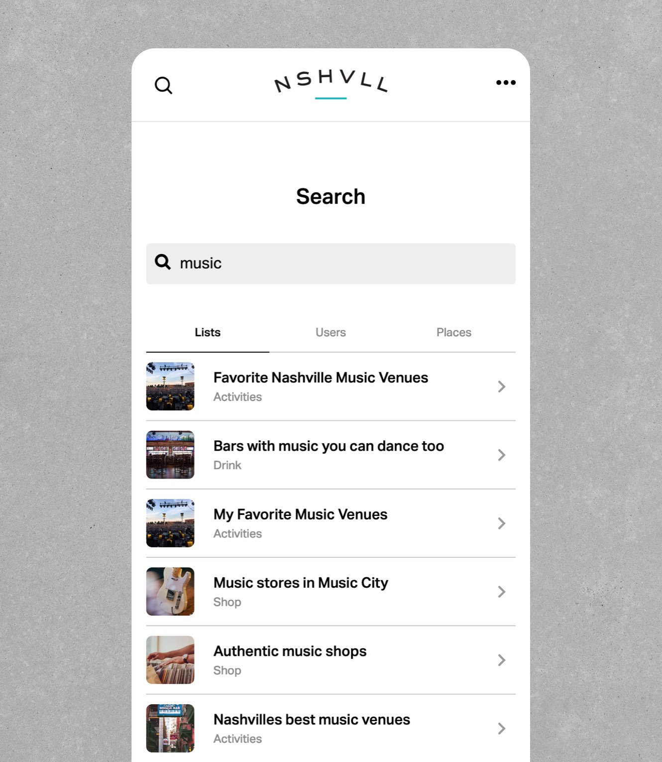 The Nashville app