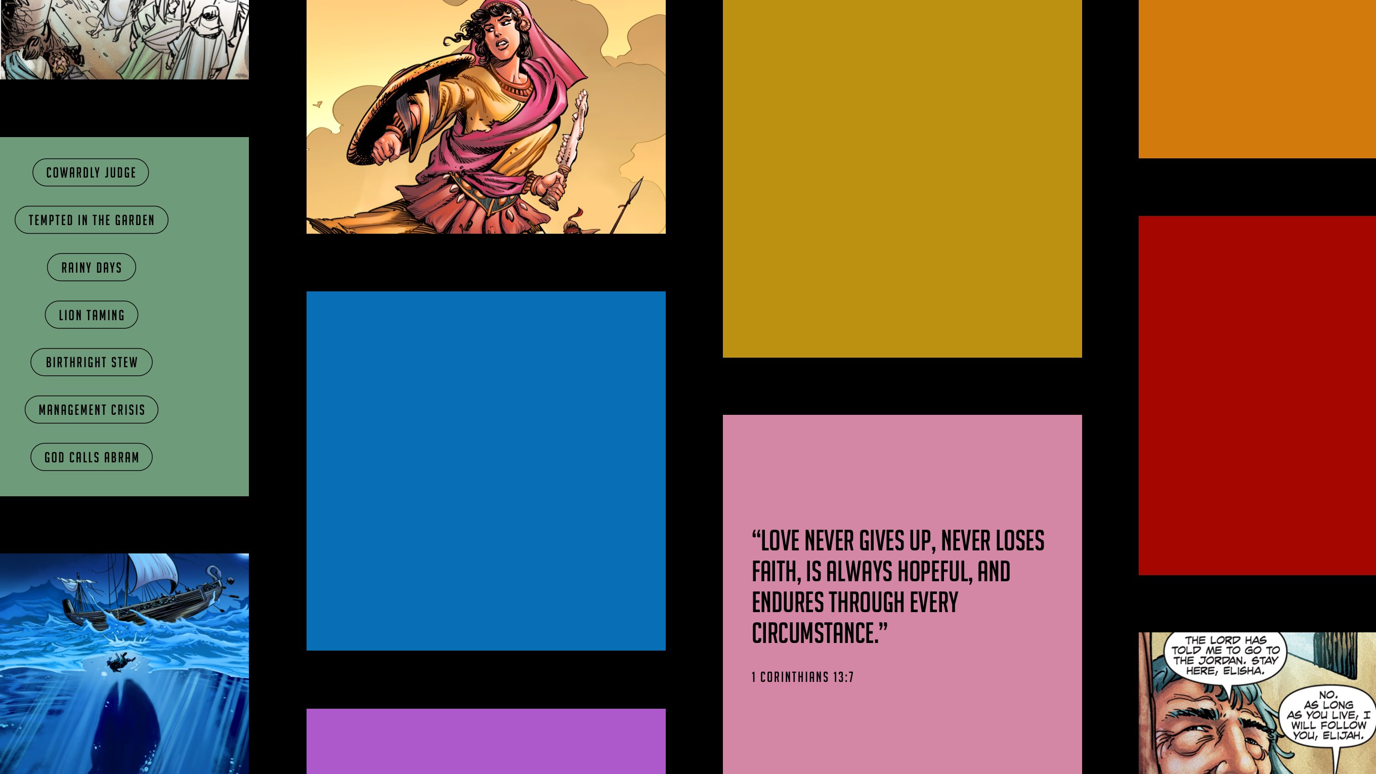 The Action Bible brand colors